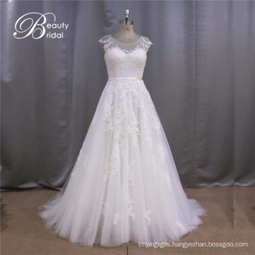 Cap Sleeve Western Styles Wedding Dress